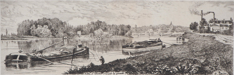 Alfred TAIEE : Saint Ouen avant la guerre - Gravure