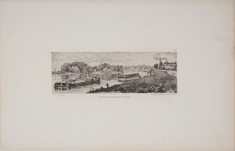 Alfred TAIEE : Saint Ouen avant la guerre - Gravure (détail)