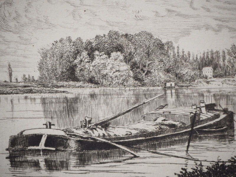 Alfred TAIEE : Saint Ouen avant la guerre - Gravure (détail)