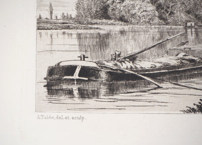 Alfred TAIEE : Saint Ouen avant la guerre - Gravure (détail)