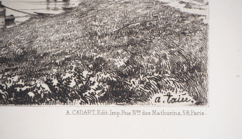 Alfred TAIEE : Saint Ouen avant la guerre - Gravure (détail)