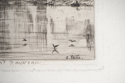 Alfred TAIEE : Parc de Saint Ouen - Gravure (détail)