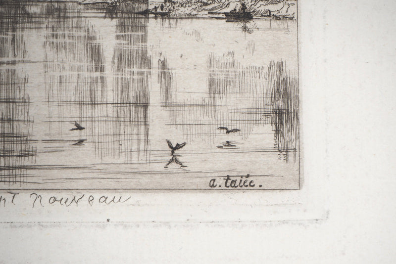 Alfred TAIEE : Parc de Saint Ouen - Gravure (détail)
