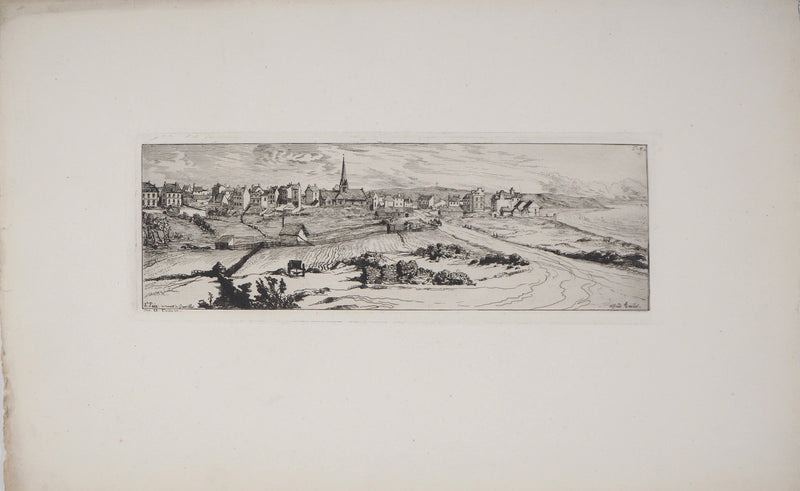 Alfred TAIEE : Saint Paire en venant de Granville - Gravure (détail)