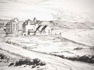 Alfred TAIEE : Saint Paire en venant de Granville - Gravure (détail)