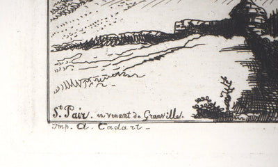 Alfred TAIEE : Saint Paire en venant de Granville - Gravure (détail)