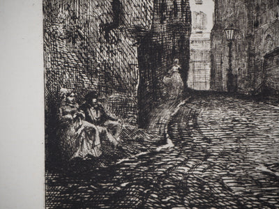 Alfred TAIEE : Saint Severin - Gravure (détail)