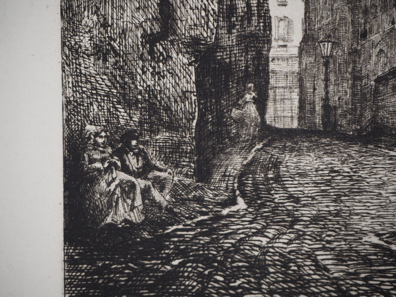 Alfred TAIEE : Saint Severin - Gravure (détail)