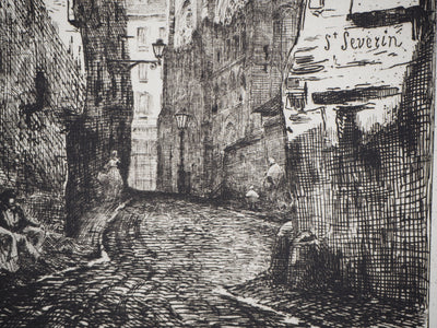Alfred TAIEE : Saint Severin - Gravure (détail)