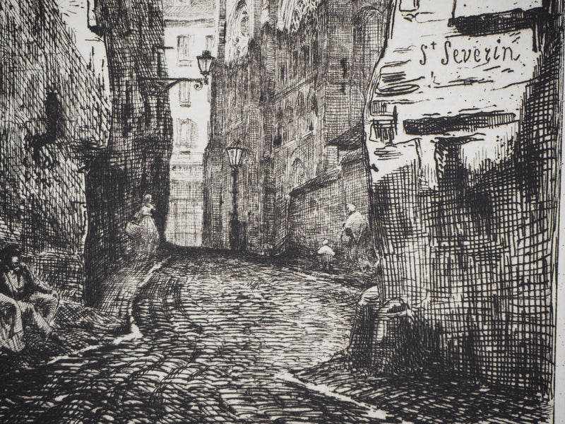Alfred TAIEE : Saint Severin - Gravure (détail)