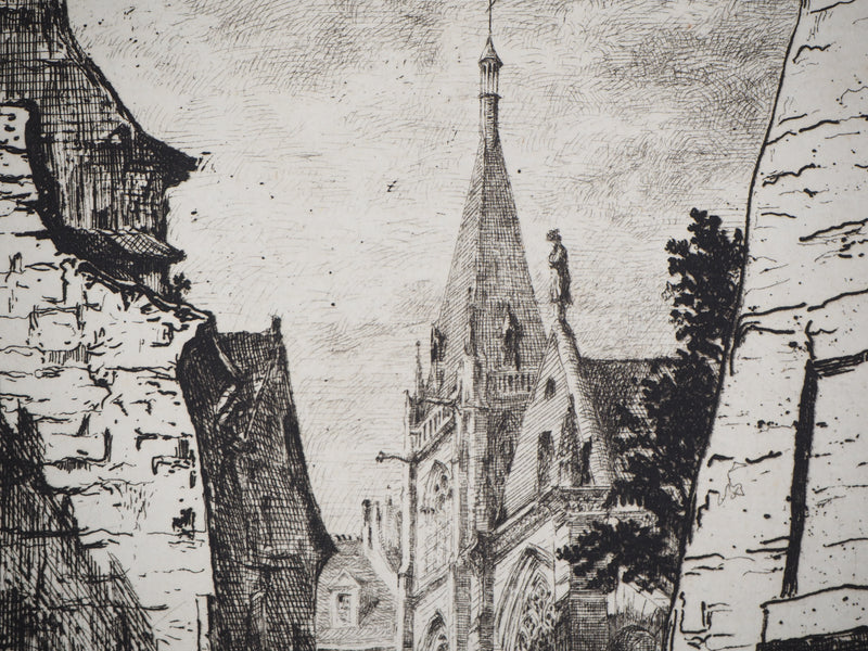Alfred TAIEE : Saint Severin - Gravure (détail)