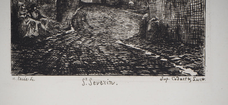 Alfred TAIEE : Saint Severin - Gravure (détail)