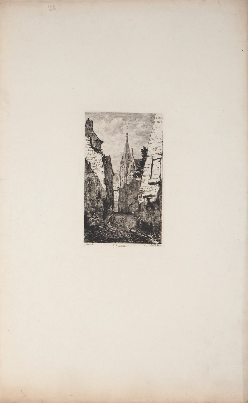 Alfred TAIEE : Saint Severin - Gravure (détail)