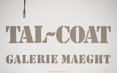Pierre TAL-COAT : Abstraction vert et noir, Affiche originale (photo de détail 2) - Crédit photo : Galerie Art.Paris