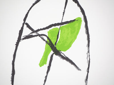 Pierre TAL-COAT : Abstraction vert et noir, Affiche originale (photo de détail 4) - Crédit photo : Galerie Art.Paris