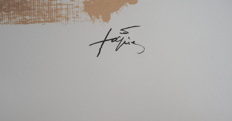 Antoni TAPIES : Formules, Errances mathématiques, Lithographie originale (photo de détail 3) - Crédit photo : Galerie Art.Paris