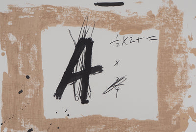 Antoni TAPIES : Formules, Errances mathématiques, Lithographie originale (photo de détail 4) - Crédit photo : Galerie Art.Paris