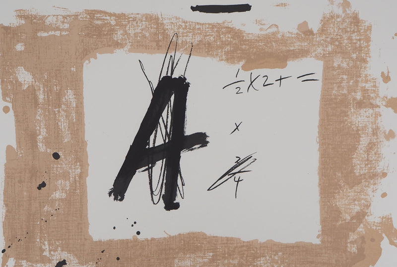 Antoni TAPIES : Formules, Errances mathématiques, Lithographie originale (photo de détail 4) - Crédit photo : Galerie Art.Paris