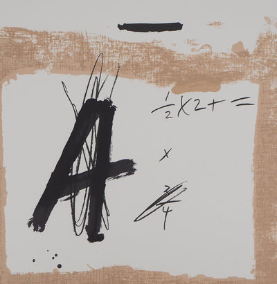 Antoni TAPIES : Formules, Errances mathématiques, Lithographie originale (photo de détail 5) - Crédit photo : Galerie Art.Paris