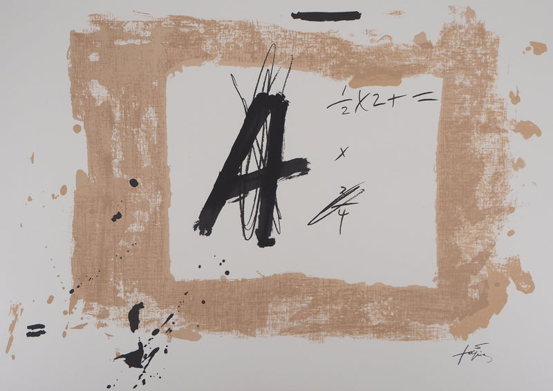 Antoni TAPIES : Formules, Errances mathématiques, Lithographie originale (photo de détail 6) - Crédit photo : Galerie Art.Paris