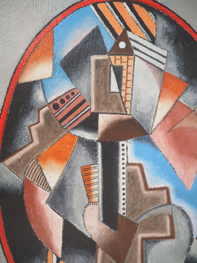 Georges TERZIAN : Maison sur la Colline, 1992 - Tableau (détail)