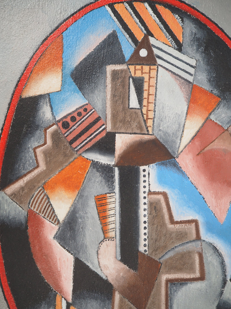 Georges TERZIAN : Maison sur la Colline, 1992 - Tableau (détail)