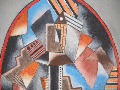 Georges TERZIAN : Maison sur la Colline, 1992 - Tableau (détail)