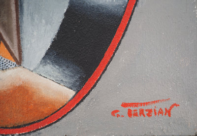 Georges TERZIAN : Maison sur la Colline, 1992 - Tableau (détail)