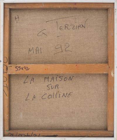 Georges TERZIAN : Maison sur la Colline, 1992 - Tableau (détail)