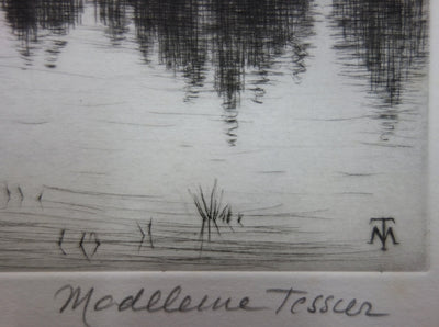 Madeleine TESSIER : Kervilaine - Gravure (détail)