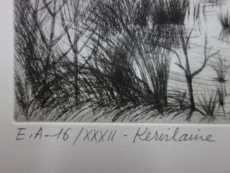 Madeleine TESSIER : Kervilaine - Gravure (détail)