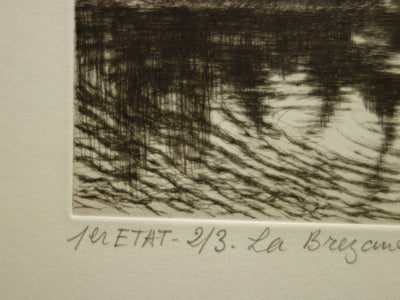 Madeleine TESSIER : Marécage funeste - Gravure (détail)