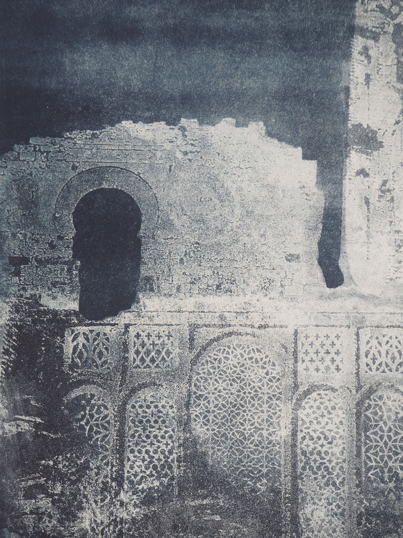 Luc THIBURS : Les ruines, 1989 - Gravure (détail)