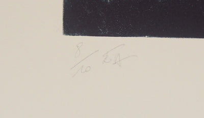 Luc THIBURS : Les ruines, 1989 - Gravure (détail)