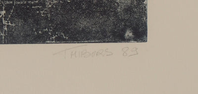 Luc THIBURS : Les ruines, 1989 - Gravure (détail)