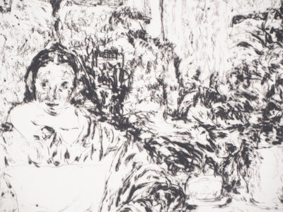 Jan Peter THORBECKE : Les infirmières - Gravure (détail)