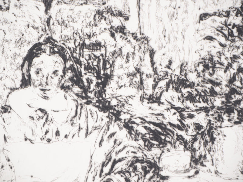 Jan Peter THORBECKE : Les infirmières - Gravure (détail)