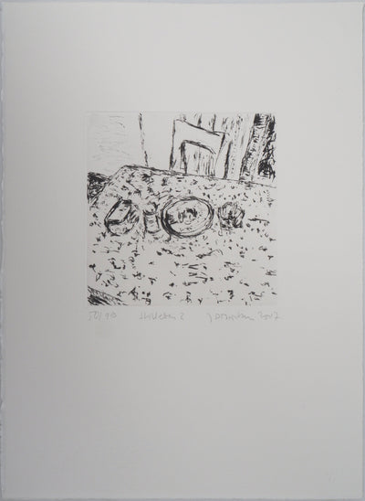 Jan Peter THORBECKE : La table à manger - Gravure (détail)