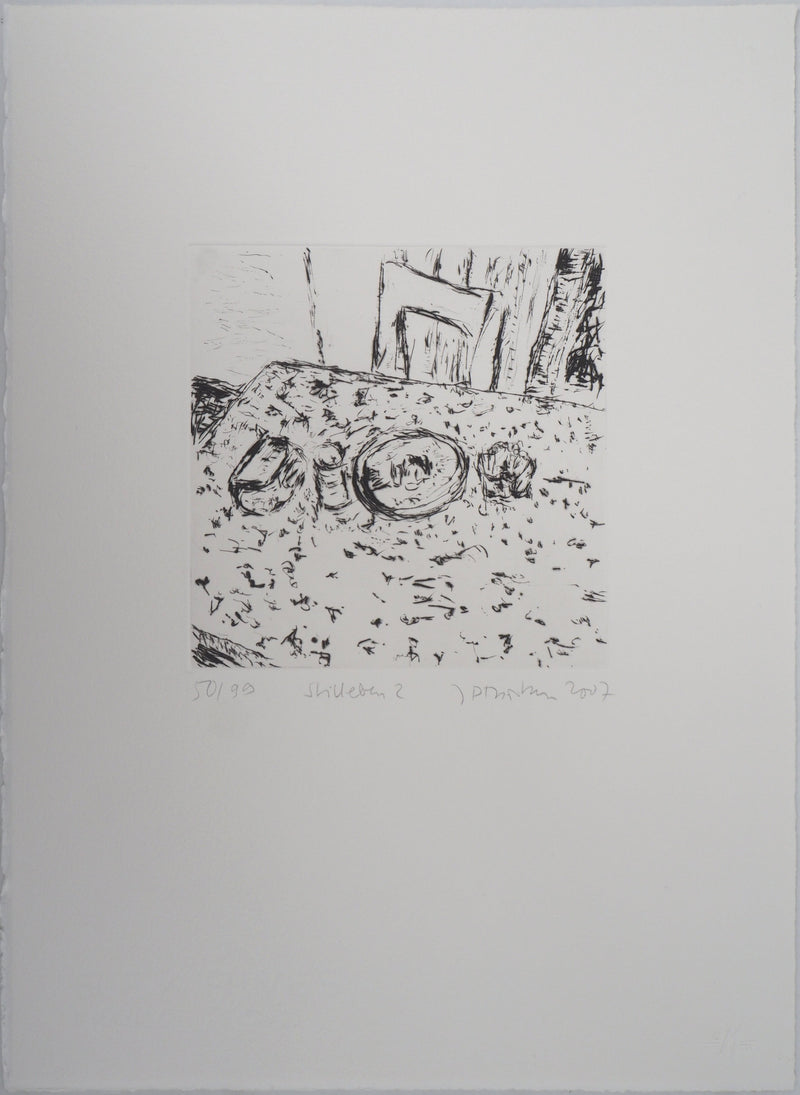 Jan Peter THORBECKE : La table à manger - Gravure (détail)