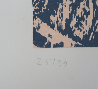 Jan Peter THORBECKE : A table - Lithographie (détail)