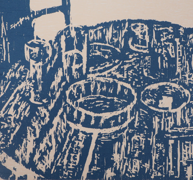 Jan Peter THORBECKE : A table - Lithographie (détail)