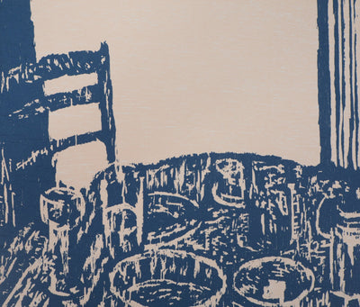 Jan Peter THORBECKE : A table - Lithographie (détail)