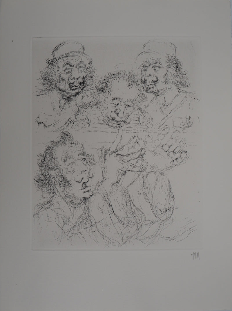  TIM : Dali en Fidel Castro - Gravure