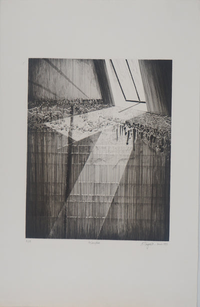 Etienne TINGAUD : Présomption, 1983 - Gravure (détail)