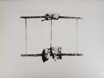Gérard TITUS-CARMEL : Agencement d'agrès et symétrie, 1977 - Gravure