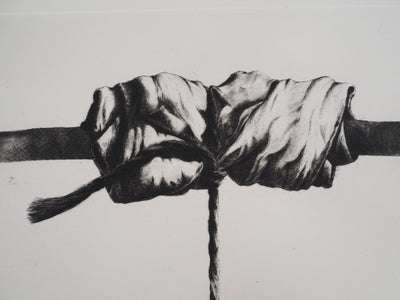 Gérard TITUS-CARMEL : Agencement d'agrès et symétrie, 1977 - Gravure (détail)