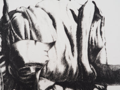 Gérard TITUS-CARMEL : Agencement d'agrès et symétrie, 1977 - Gravure (détail)