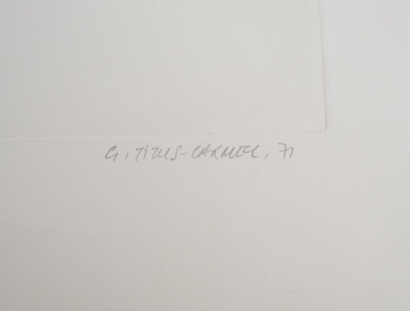 Gérard TITUS-CARMEL : La détérioration des deux boites : contamination, 1971 - Gravure (détail)