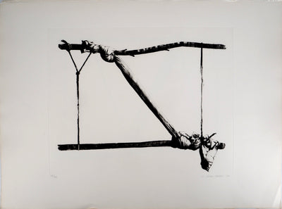 Gérard TITUS-CARMEL : Noeuds, agrès et tiges, 1977 - Gravure