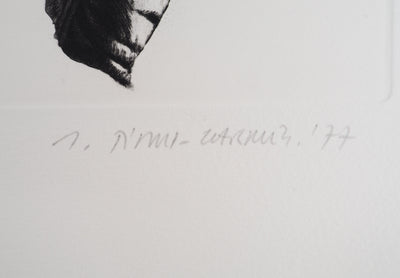 Gérard TITUS-CARMEL : Noeuds, agrès et tiges, 1977 - Gravure (détail)